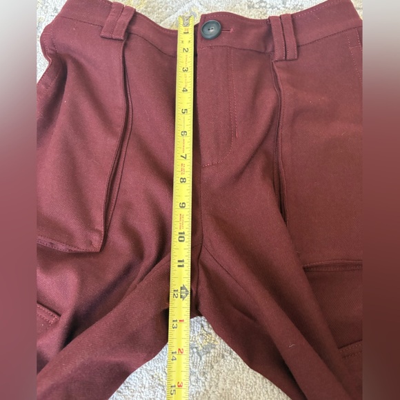 Vince Raver Wool Flannel Maroon Pants - Picture 12 of 14